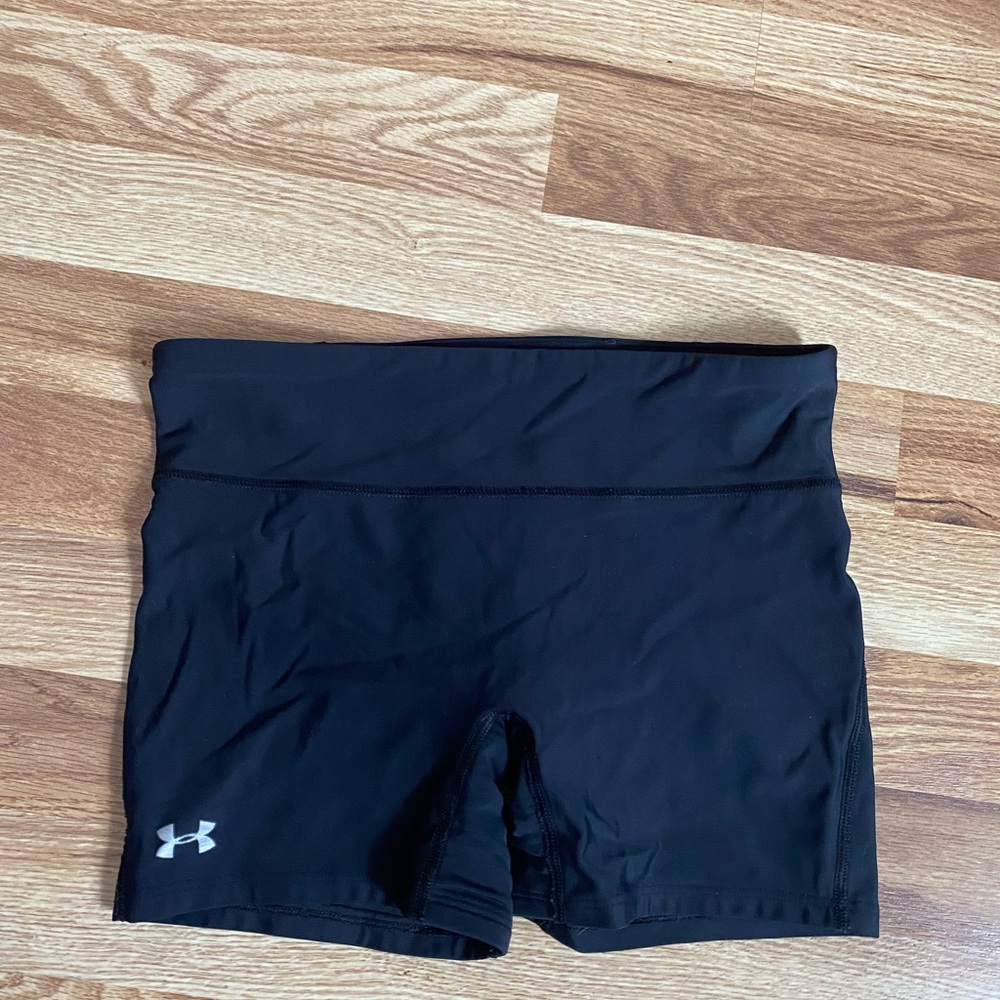 Under Armour Black Bike Shorts Moisture-Wicking Performance